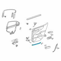 OEM Lexus LS600h Weatherstrip, Rear Door, Lower RH Diagram - 62330-50040