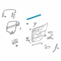 OEM 2015 Lexus LS460 WEATHERSTRIP, Rear Door Diagram - 68173-50060