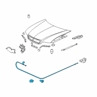 OEM 2000 Acura RL Wire Assembly, Hood Diagram - 74130-SZ3-A00