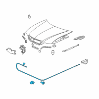 OEM 2002 Acura RL Wire Assembly, Hood Diagram - 74130-SZ3-A00