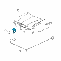 OEM 2002 Acura RL Lock Assembly, Hood Diagram - 74120-SZ3-508