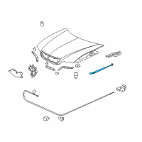 OEM Acura Stay Assembly, Hood Opener Diagram - 74145-SZ3-305