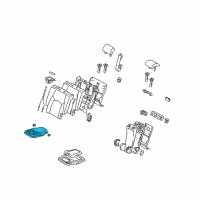 OEM Lexus RX400h Rear Seat Armrest Assembly, Center Diagram - 72830-0E010-C1