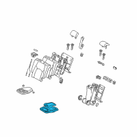 OEM 2007 Lexus RX400h Rear Seat Armrest Assembly, Center Diagram - 72830-48150-B1