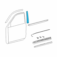 OEM 2020 Lexus LX570 MOULDING, Front Door Window Diagram - 75755-60071