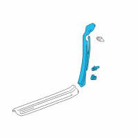 OEM Toyota MR2 Spyder Lock Pillar Trim Diagram - 62511-17080-C0