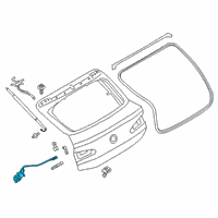 OEM 2019 BMW X4 Trunk Lid Power Lock Diagram - 51-24-7-431-076