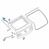 OEM BMW Left Trunk Lid Hinge Diagram - 41-00-7-482-677