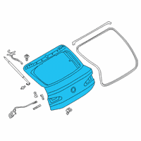 OEM 2022 BMW X4 Trunk Lid Diagram - 41-00-7-486-250