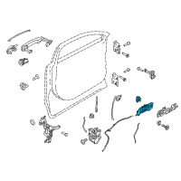 OEM Lincoln Handle, Inside Diagram - AE9Z-7422601-AB