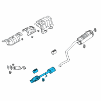 OEM Hyundai Accent Center Muffler Complete Diagram - 28600-J0200