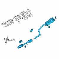 OEM 2018 Hyundai Accent Center & Rear Muffler Complete Diagram - 28605-J0700