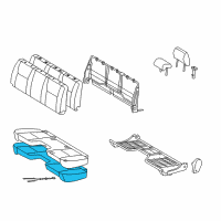 OEM 2006 Toyota Tacoma Seat Cushion Pad Diagram - 71511-04200