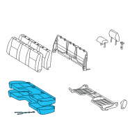 OEM 2008 Toyota Tacoma Cushion Assembly Diagram - 71001-04611-B0