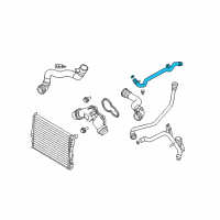 OEM 1999 BMW Z3 Heater Inlet Pipe Diagram - 11-53-1-705-210