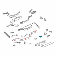 OEM 1998 Chevrolet Corvette Suspension Crossmember Rear Bracket Diagram - 10260656