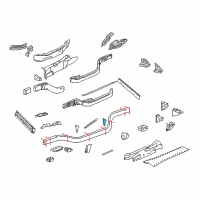 OEM 2008 Chevrolet Corvette Panel Rear Bracket Diagram - 15951934