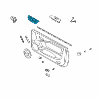 OEM Hyundai Tiburon Power Window Sub-Switch Assembly Diagram - 93575-2C000-CA