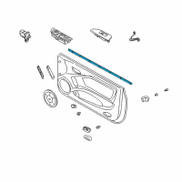 OEM 2005 Hyundai Tiburon Weatherstrip-Front Door Belt Inside LH Diagram - 82231-2C000