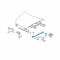 OEM 2005 Honda Accord Stay Assembly, Hood Opener Diagram - 74145-SDR-305