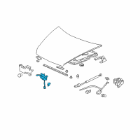 OEM 2007 Honda Accord Lock Assembly, Hood Diagram - 74120-SDR-A02