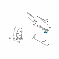 OEM Kia Rondo Windshield Wiper Motor Assembly Diagram - 981101D000