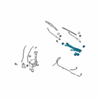 OEM 2008 Kia Rondo Windshield Wiper Motor & Linkage Assembly Diagram - 981001D000