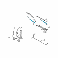 OEM Kia Rondo Windshield Wiper Arm Assembly Driver Diagram - 983101D000