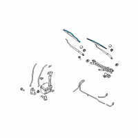 OEM 2010 Kia Rondo Drive Windshield Wiper Blade Assembly Diagram - 983511D000