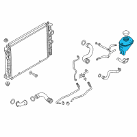 OEM Infiniti Q60 Radiator Reservoir Tank Assembly Diagram - 21710-4GD0A