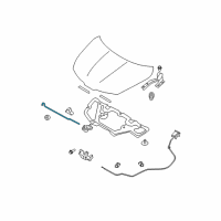 OEM Nissan Rod-Hood Support Diagram - 65771-EL000