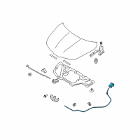 OEM 2007 Nissan Versa Cable Hood Lock Diagram - 65621-ZR80A