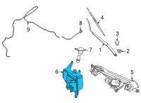 OEM 2020 Nissan Sentra Tank Assy-Windshield Washer Diagram - 28910-6LD0A