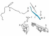 OEM 2020 Nissan Sentra Arm Assy-Windshield Wiper Diagram - 28881-6LB0A