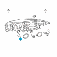 OEM Ford Transit Connect Park Lamp Bulb Socket Diagram - DT1Z-13K371-C