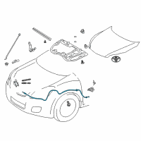 OEM 2011 Toyota Matrix Release Cable Diagram - 53630-02190