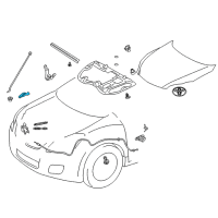 OEM 2013 Toyota Matrix Support Rod Holder Diagram - 53452-02080