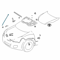 OEM 2010 Toyota Matrix Support Rod Diagram - 53440-12140