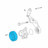 OEM Toyota Matrix Pulley Diagram - 16173-88600