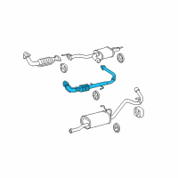OEM 2002 Toyota Tundra Front Pipe Diagram - 17450-0F020