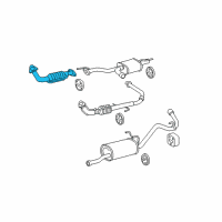 OEM 2003 Toyota Tundra Front Exhaust Pipe Assembly Diagram - 17410-0F030