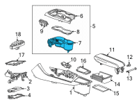 OEM Buick Encore GX Cup Holder Diagram - 42696905