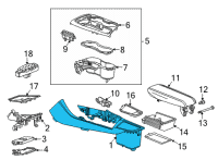 OEM Buick Encore GX Console Panel Diagram - 42733178