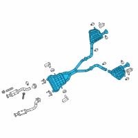 OEM 2018 Jeep Grand Cherokee Exhaust Resonator Diagram - 68227908AE