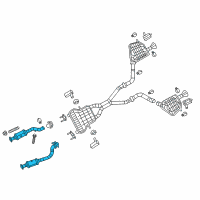 OEM 2018 Jeep Grand Cherokee Front Catalytic Converter Diagram - 68307459AA