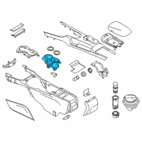 OEM Ford Mustang Cup Holder Diagram - GR3Z-6313562-BB