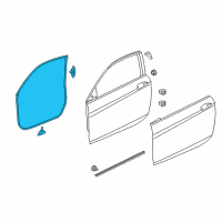 OEM 2015 Honda Accord Weatherstrip, L. FR. Door Diagram - 72350-T3L-A01