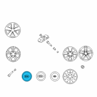 OEM Kia Sorento Wheel Hub Cap Assembly Diagram - 529603E061