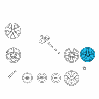 OEM Kia Sorento Wheel Assembly-Aluminum Diagram - 529103E752
