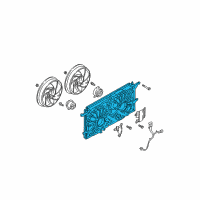 OEM 2002 Pontiac Aztek Shroud, Engine Coolant Fan Diagram - 10312887